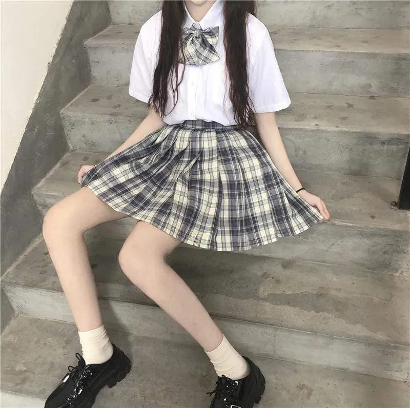 Harajuku High-waist Pleat Skirt