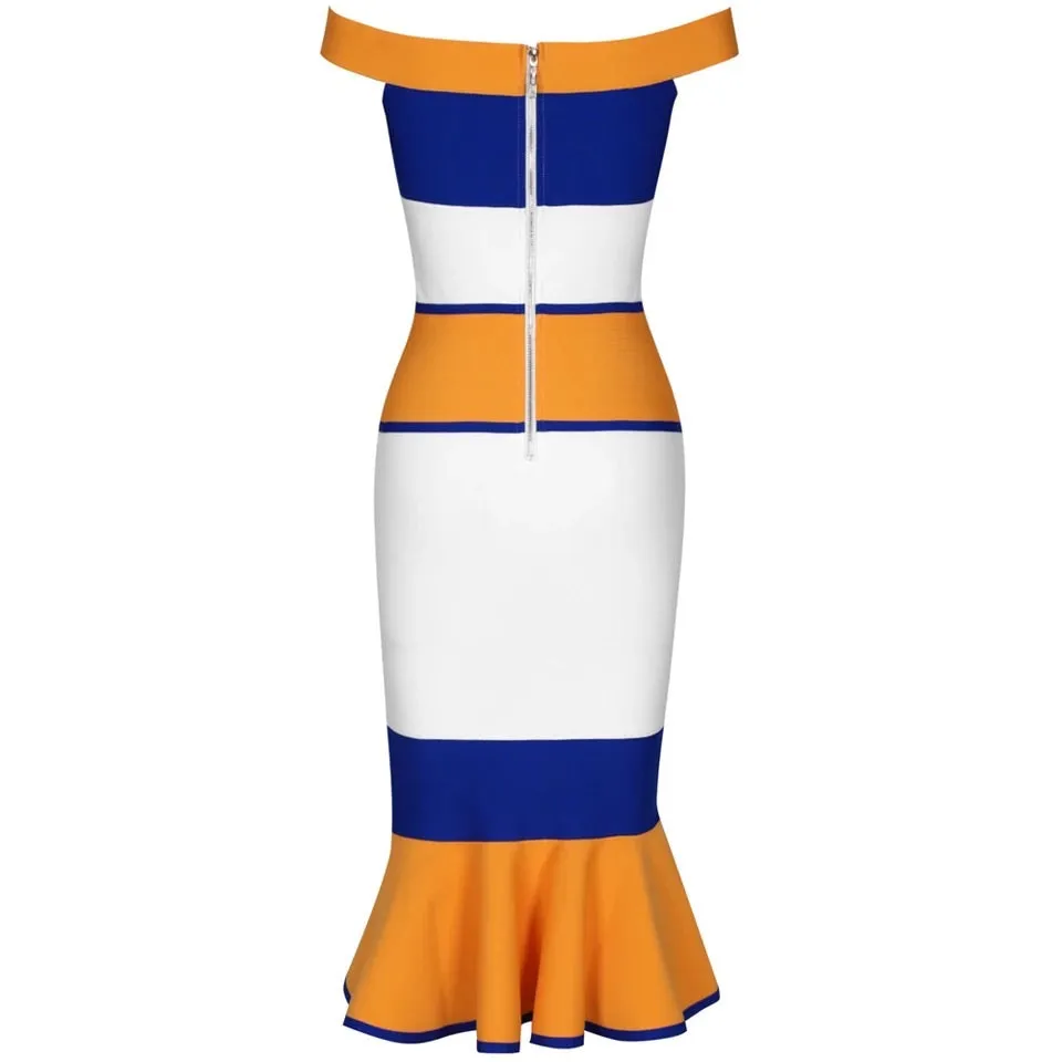 Slash Off Shoulder Bandage Dress